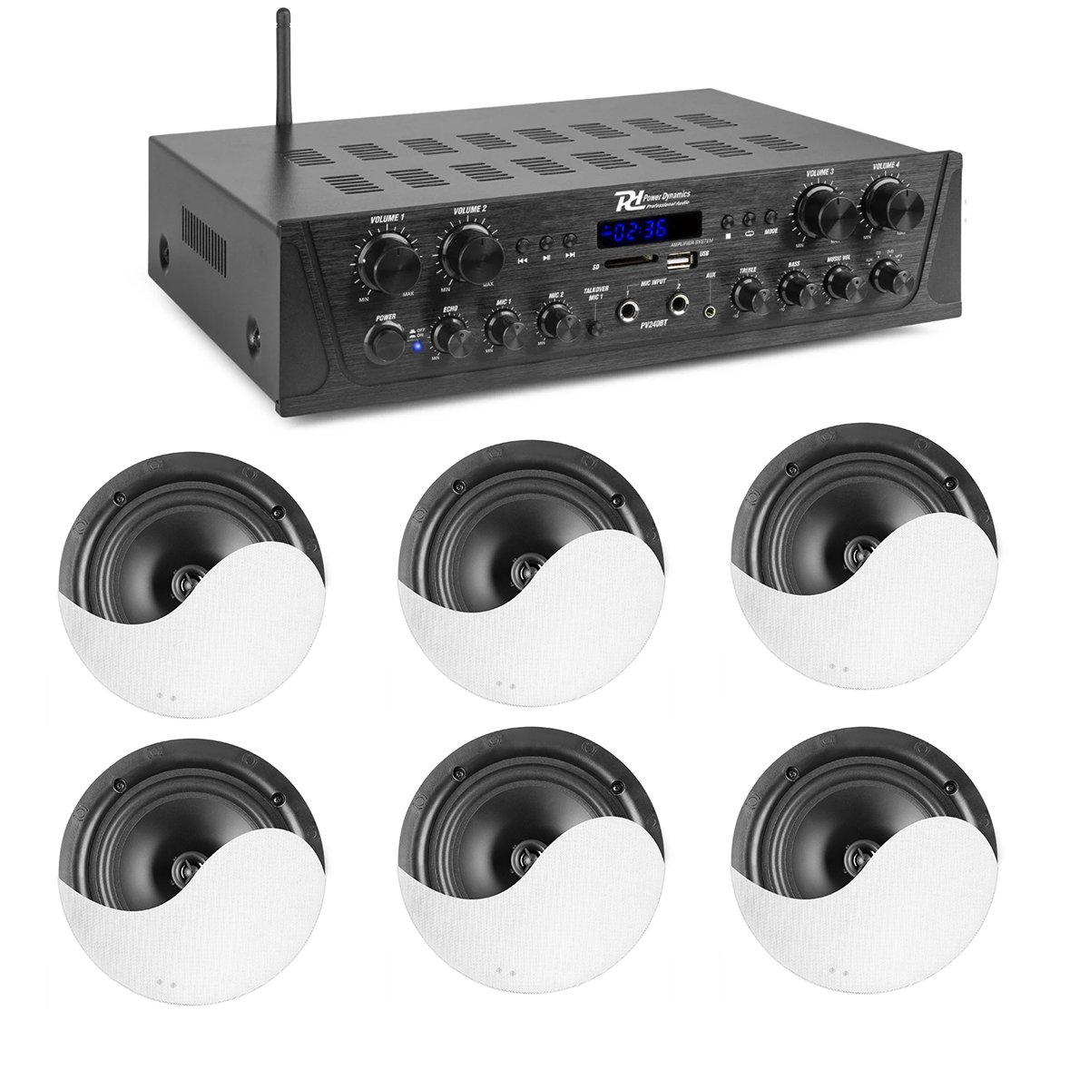 Multi-zone Audio System Bundle w 6 speakers